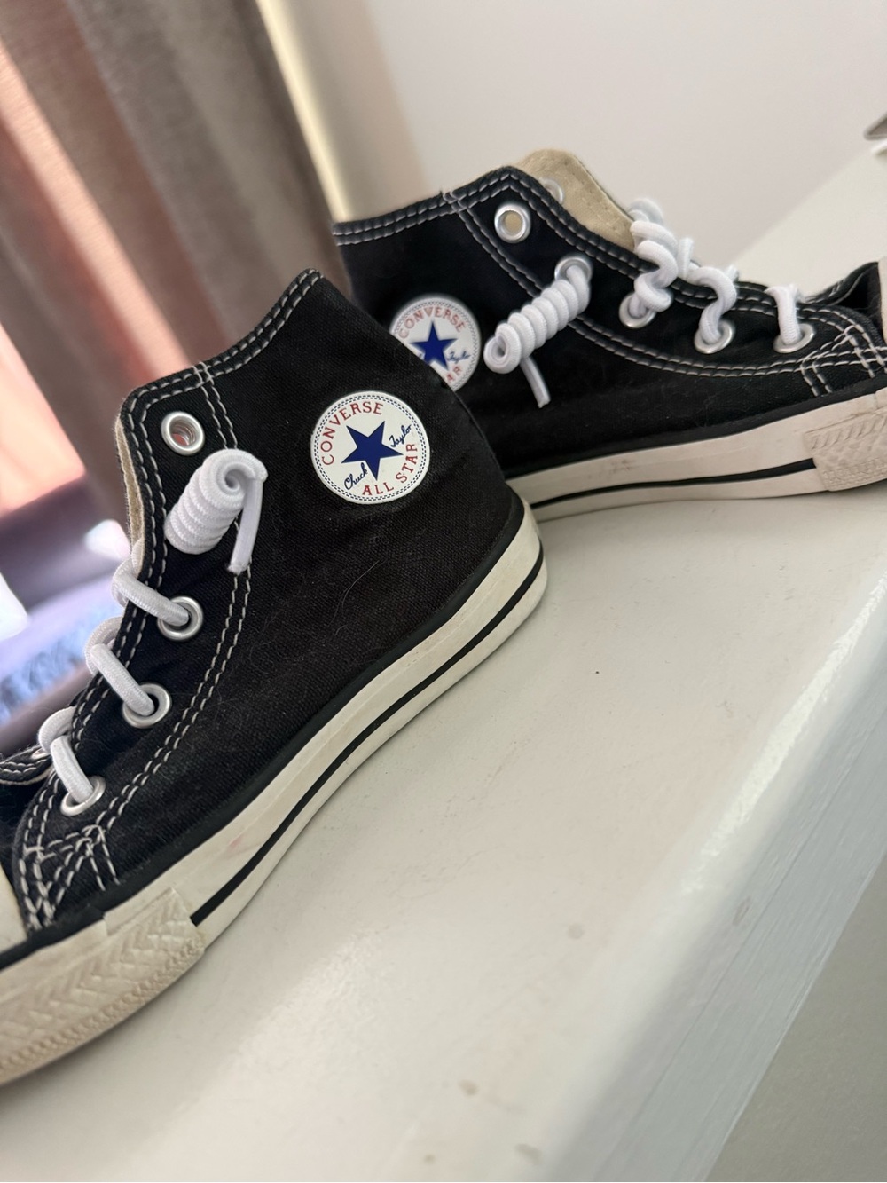Converse Black & White High Top Canvas Sneakers